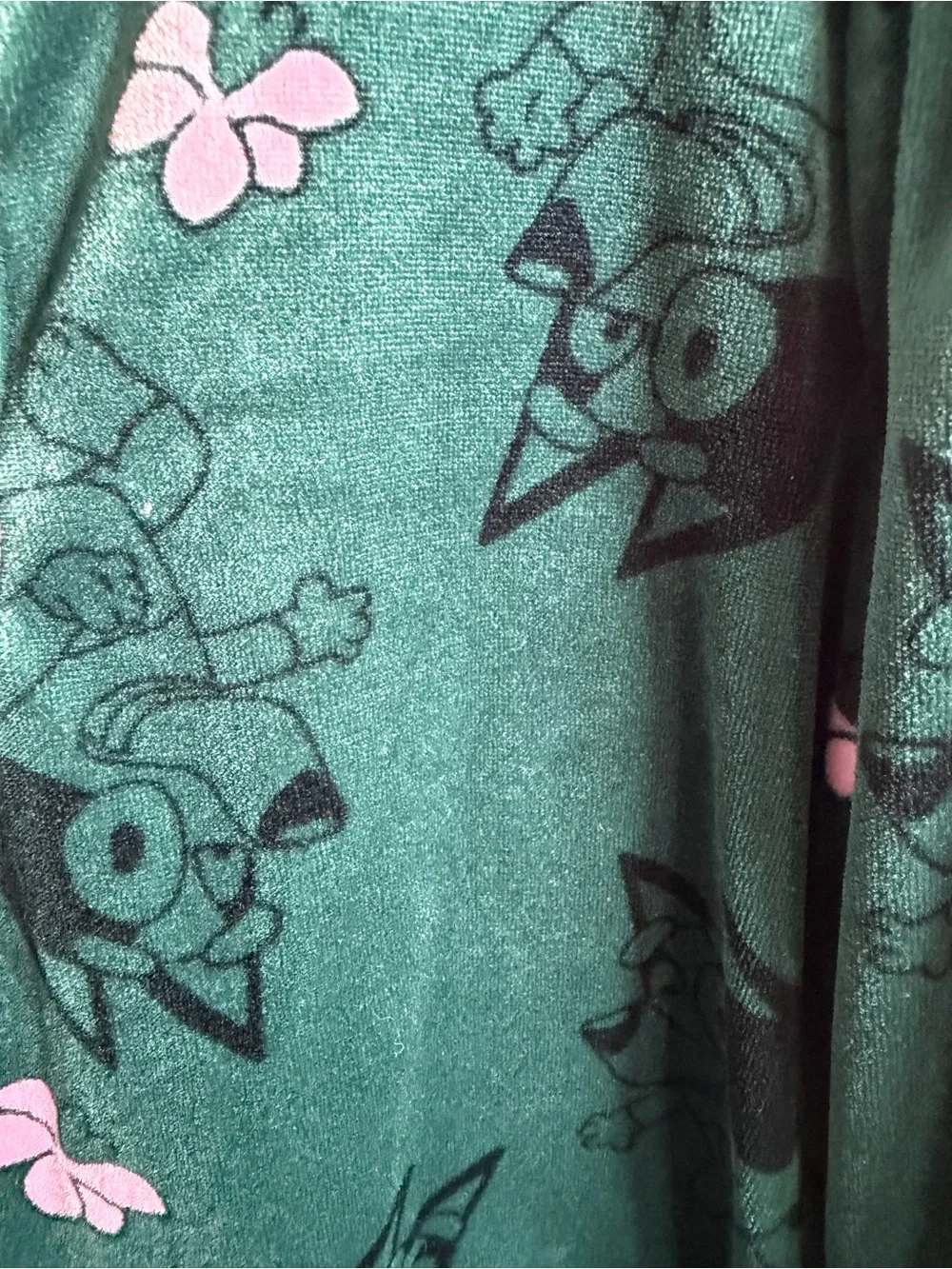 Kids Girls’s Green Floral Bluey Print Dress - Cozy Long Sleeve 4T